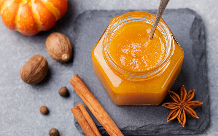 Σπιτική μαρμελάδα κολοκύθα με τζίντζερ