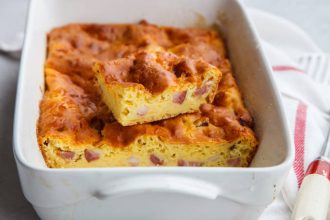 Κέικ με ζαμπόν και τυρί