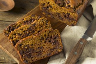 Ψωμί κίτρινης κολοκύθας με σοκολάτα