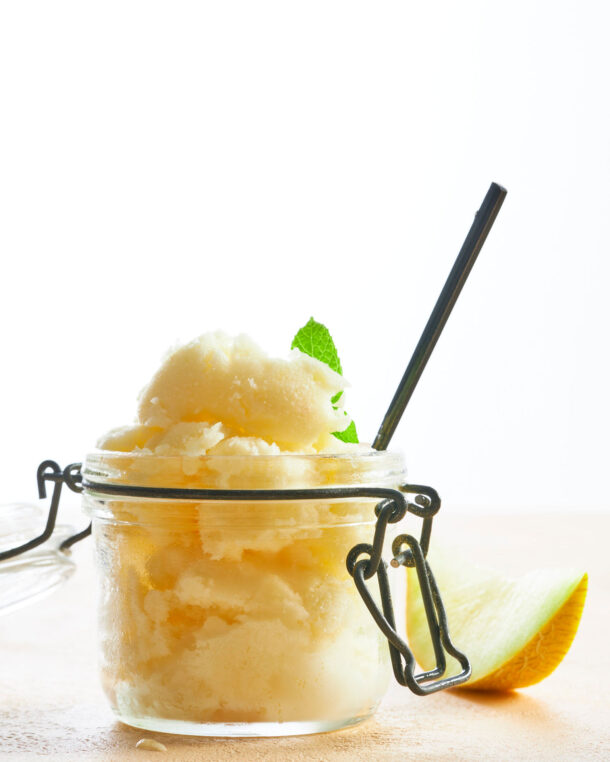 Σορμπέ πεπόνι χωρίς ζάχαρη