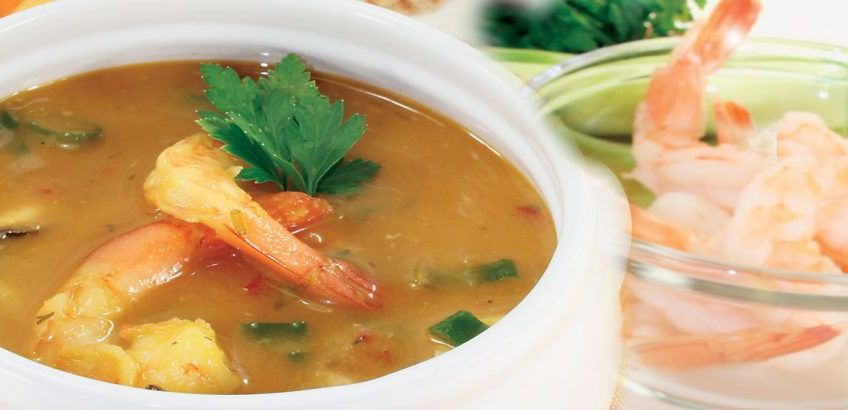 Πικάντικη σούπα με γαρίδες