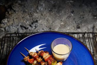 Σουβλάκι θαλασσινών από το Άγιο Όρος