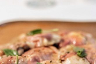 Στήθος κοτόπουλο saltimbocca