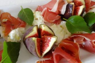 Σαλάτα με σύκα, μοτσαρέλα και ζαμπόν Πάρμας!