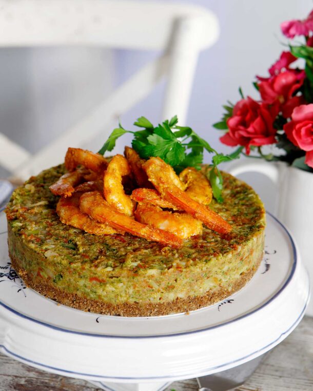 Τάρτα ψυγείου με μπρόκολο και γαρίδες