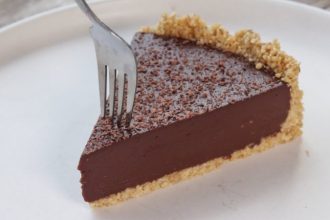 Τάρτα σοκολάτας χωρίς ζάχαρη, ψήσιμο και έτοιμη στο τσακ μπαμ