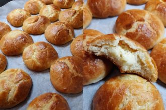 Τυροπιτάκια με σιμιγδαλόκρεμα