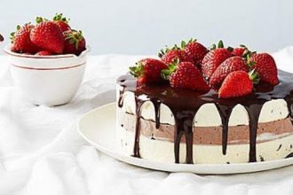 Φτιάξε σπίτι τούρτα παγωτού με 5 υλικά!