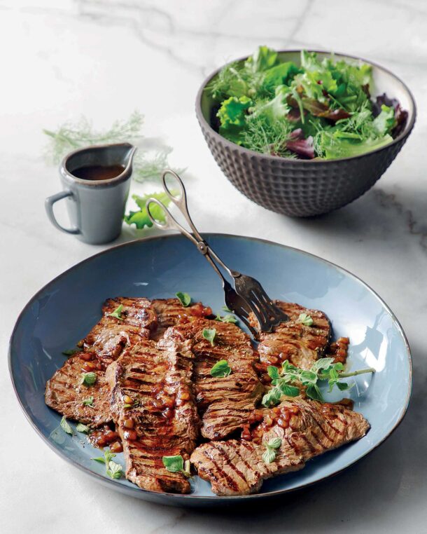 Μοσχαρίσια μπριζολάκια με βαλσαμικό και ρίγανη