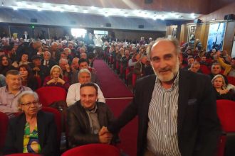 Ο Απόστολος Κατσιφάρας στην ομιλία Ανδρουλάκη στο Αγρίνιο