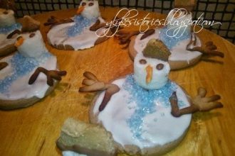 Χιονάνθρωπος που λιώνει πάνω σε σοκολατένιο μπισκότο!