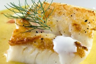 Μπακαλιάρος μαρινάτος με μουστάρδα