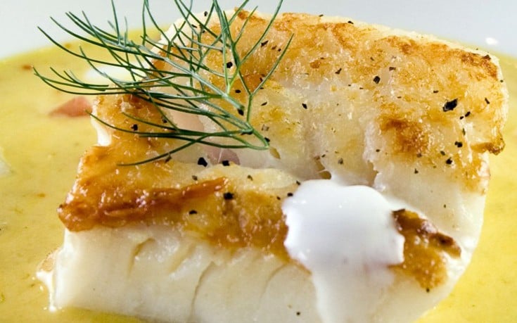 Μπακαλιάρος μαρινάτος με μουστάρδα