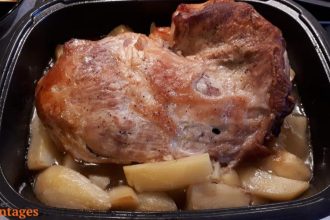 Χοιρινό στη γάστρα με πατάτες