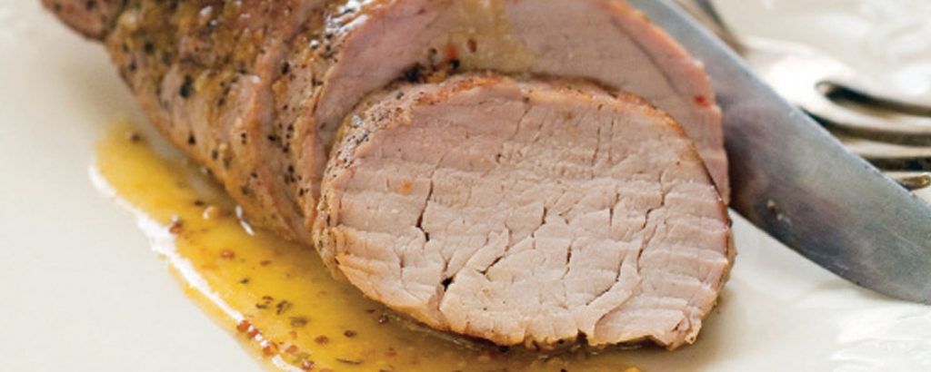 Χοιρινό φιλέτο με κρασί και μουστάρδα