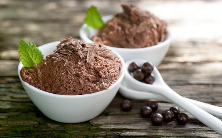 Μους σοκολάτα με μήλο