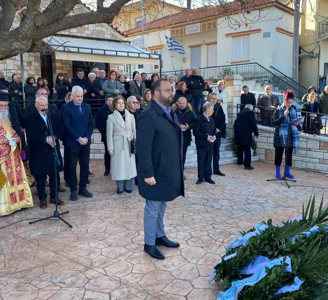 Ο Βασίλης Αϊβαλής στα Σελλά για τους πεσόντες από τους ναζί