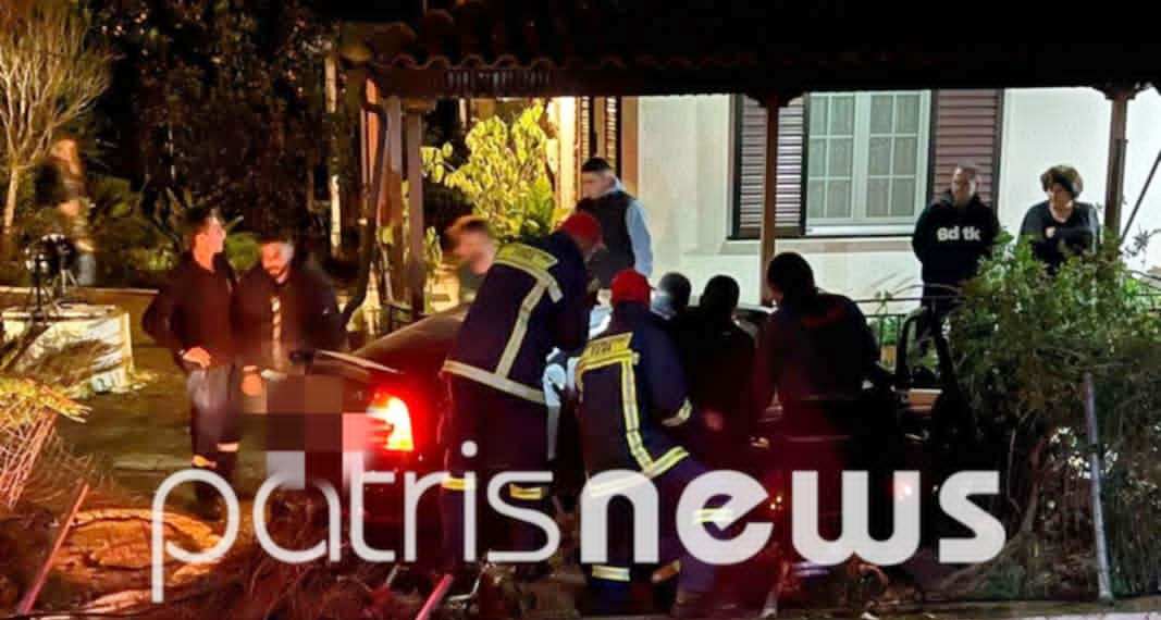 Ηλεία: Διασωληνωμένος ο οδηγός του αυτοκινήτου που μπούκαρε σε αυλή σπιτιού