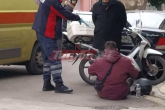 Πάτρα: Τροχαίο με τραυματία στην Κωνσταντινουπόλεως - ΦΩΤΟ