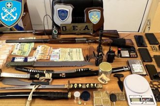 Συλλήψεις για όπλα και ναρκωτικά στον Πύργο