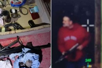 Διπλό φονικό στη Λάρισα: Ο δράστης με το καλάσνικοφ στα χέρια, λίγο πριν αυτοκτονήσει - Ολόκληρο οπλοστάσιο είχε στο ξυλουργείο του (ΦΩΤΟ)