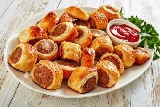 Λουκανικοπιτάκια στο air fryer