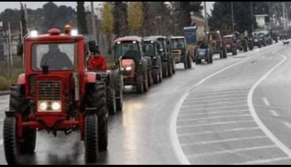 Μηχανοκίνητη πορεία αγροτών τη Δευτέρα