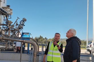 Ο Αντιπεριφερειάρχης Φ. Ζαΐμης στην εγκατάσταση των δεξαμενών υγροποιημένου φυσικού αερίου στην ΒΙΠΕ