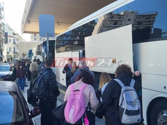 Πάτρα: Αναχωρούν οι επισκέπτες του Καρναβαλιού - Κάθε 5 λεπτά δρομολόγια στο Υπεραστικό ΚΤΕΛ (ΦΩΤΟ)