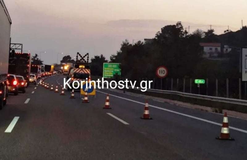 Τροχαίο με νταλίκα στην Εθνική Οδό - Με δυσχέρεια η κυκλοφορία προς Κόρινθο