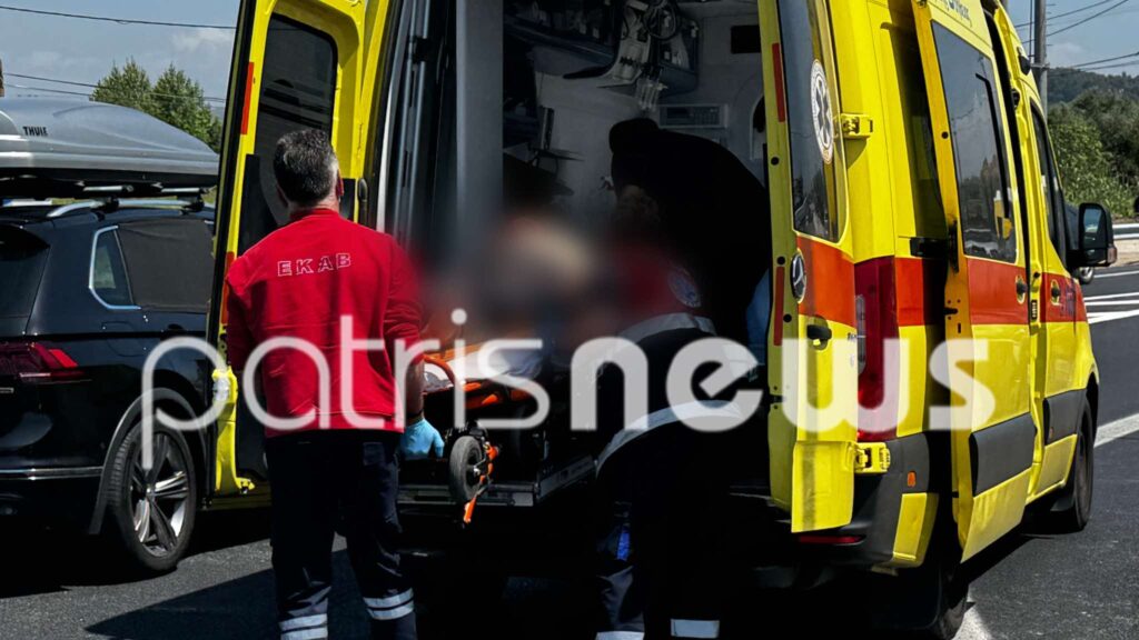 Σοβαρό τροχαίο με δικυκλιστή στην Πατρών - Πύργου (ΦΩΤΟ)