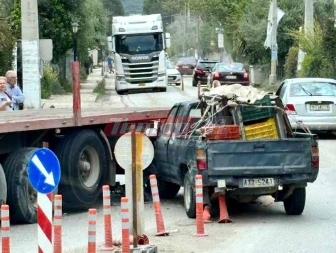 Πατρών - Πύργου: Μποτιλιάρισμα στο ύψος της ΒΙ.ΠΕ εξαιτίας τροχαίου (ΦΩΤΟ)
