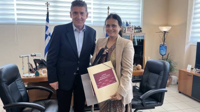 O Δήμαρχος Δυτικής Αχαΐας, υποδέχθηκε την Πρέσβη του Μπαγκλαντές στην Ελλάδα