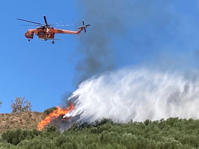 Μεγάλη φωτιά στη Ζάκυνθο - Σηκώθηκαν τρία αεροσκάφη