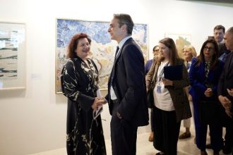 ΟΗΕ: Την έκθεση «Θάλαττα», με έργα διακεκριμένων Ελλήνων ζωγράφων, εγκαινίασε ο Κ. Μητσοτάκης