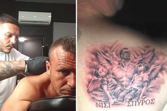 Ο ήρωας που βούτηξε στον Άραχθο για να σώσει τα παιδιά έκανε τατουάζ τα πρόσωπα του Σπύρου και του Νίσι (ΒΙΝΤΕΟ)