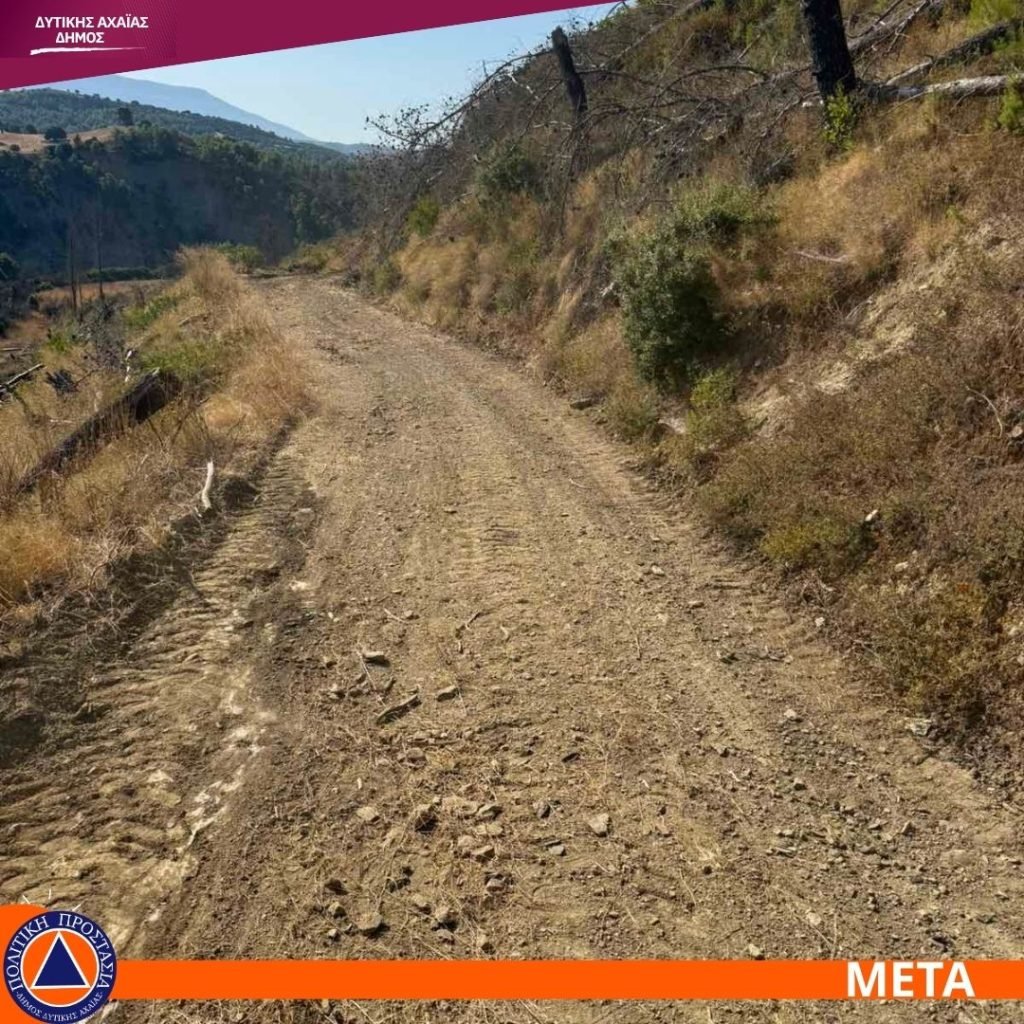 Καθαρισμός υφιστάμενων αντιπυρικών ζωνών και διαμόρφωση νέων σε όλο τον Δήμο δυτικής Αχαΐας