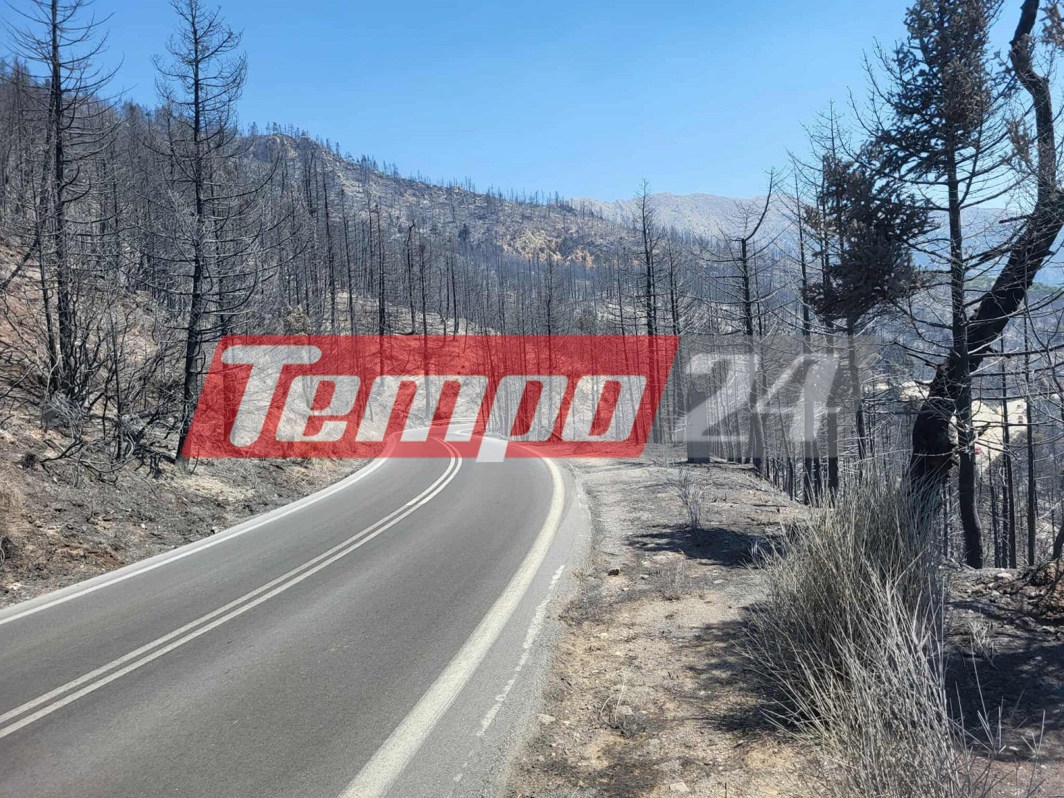 Φωτιά στον Φενεό: Δορυφορική εικόνα αποτυπώνει το μέγεθος της καταστροφής