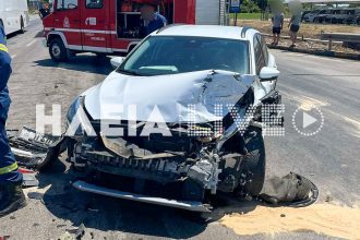 Σφοδρή σύγκρουση στην Πατρών-Πύργου στην είσοδο της Αμαλιάδας