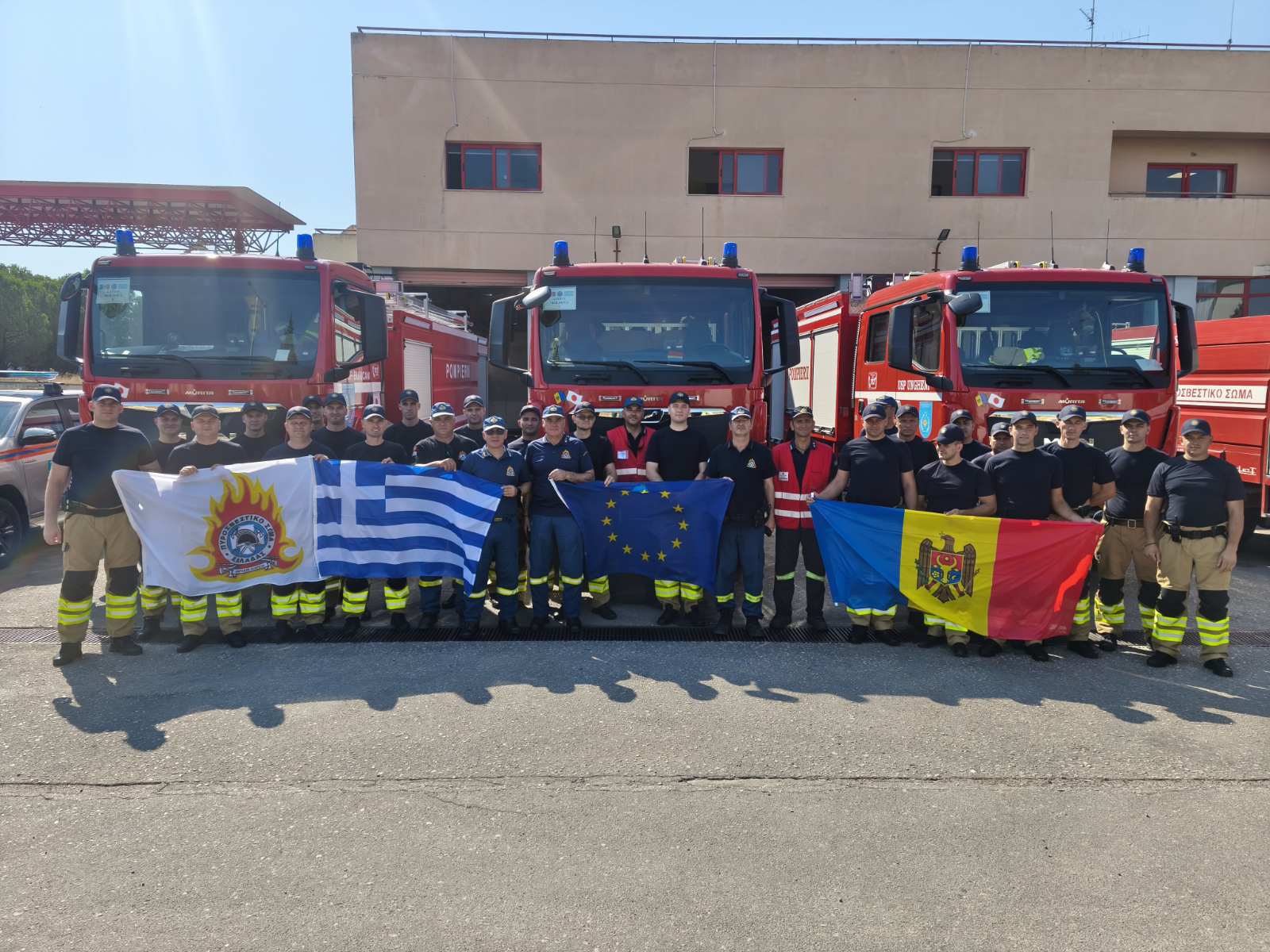 «Θερμή» υποδοχή Ευρωπαίων Πυροσβεστών από τη χώρα της Μολδαβίας στην Πυροσβεστική Υπηρεσία της ΒΙ.ΠΕ Πατρών