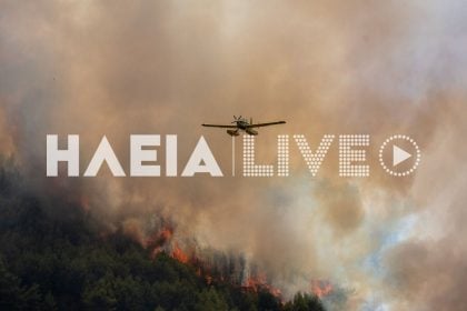 Φωτιά στο Γεράκι Αμαλιάδας: Βελτιωμένη εικόνα – Ρίψεις νερού από τα εναέρια μέσα ΦΩΤΟ