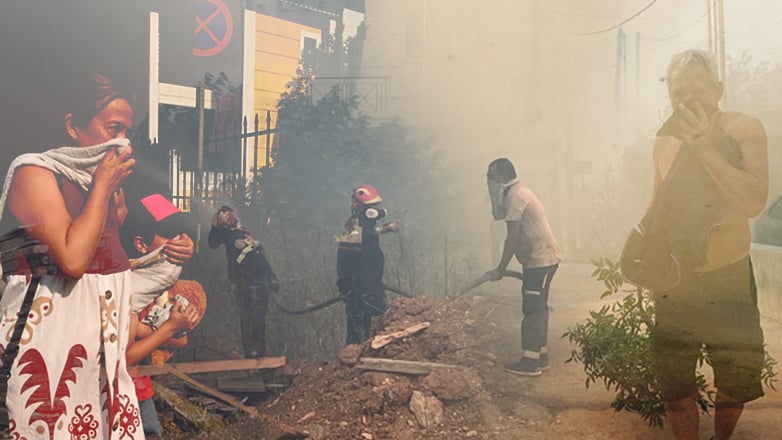 Καίγονται σπίτια και αυτοκίνητα σε Κρυονέρι και Δροσοπηγή Ωρωπού
