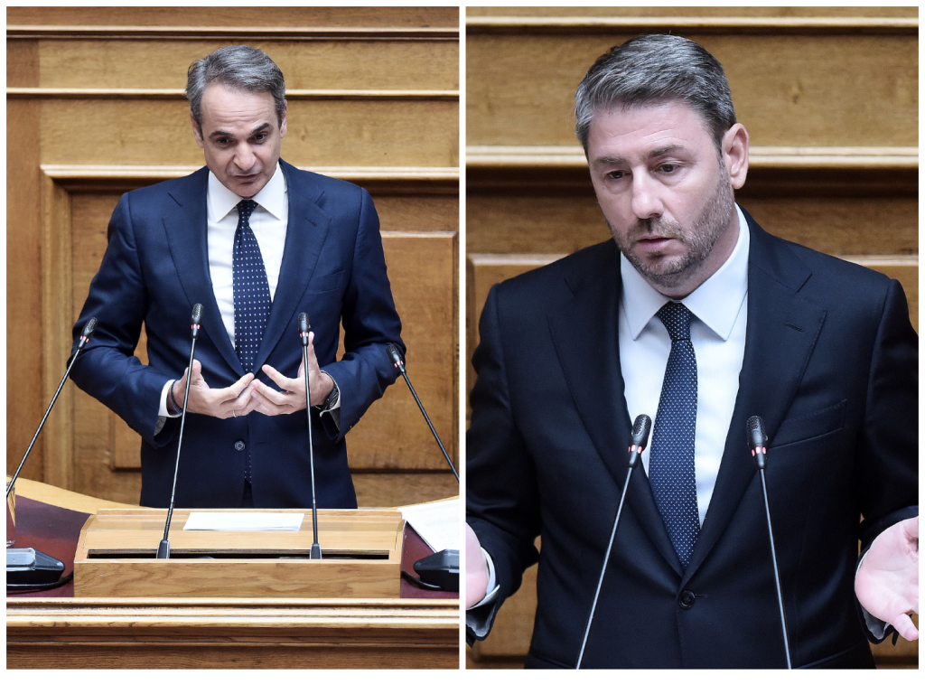 Αντιπαράθεση Μητσοτάκη – Ανδρουλάκη: «Παρουσιάζεστε ως κακέκτυπο του ΠΑΣΟΚ του ’80» – «Ένα ευρώ δεν έχει επιστραφεί από την εγκληματική οργάνωση»