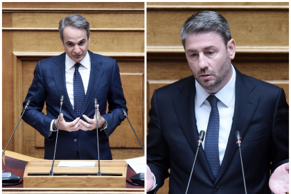 Αντιπαράθεση Μητσοτάκη – Ανδρουλάκη: «Παρουσιάζεστε ως κακέκτυπο του ΠΑΣΟΚ του ’80» – «Ένα ευρώ δεν έχει επιστραφεί από την εγκληματική οργάνωση»