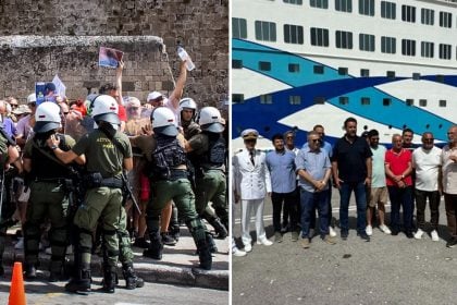 Δύο κόσμοι στη Ρόδο για τους Ισραηλινούς τουρίστες: Συγκέντρωση με συλλήψεις, υποδοχή με γλυκά και κεράσματα