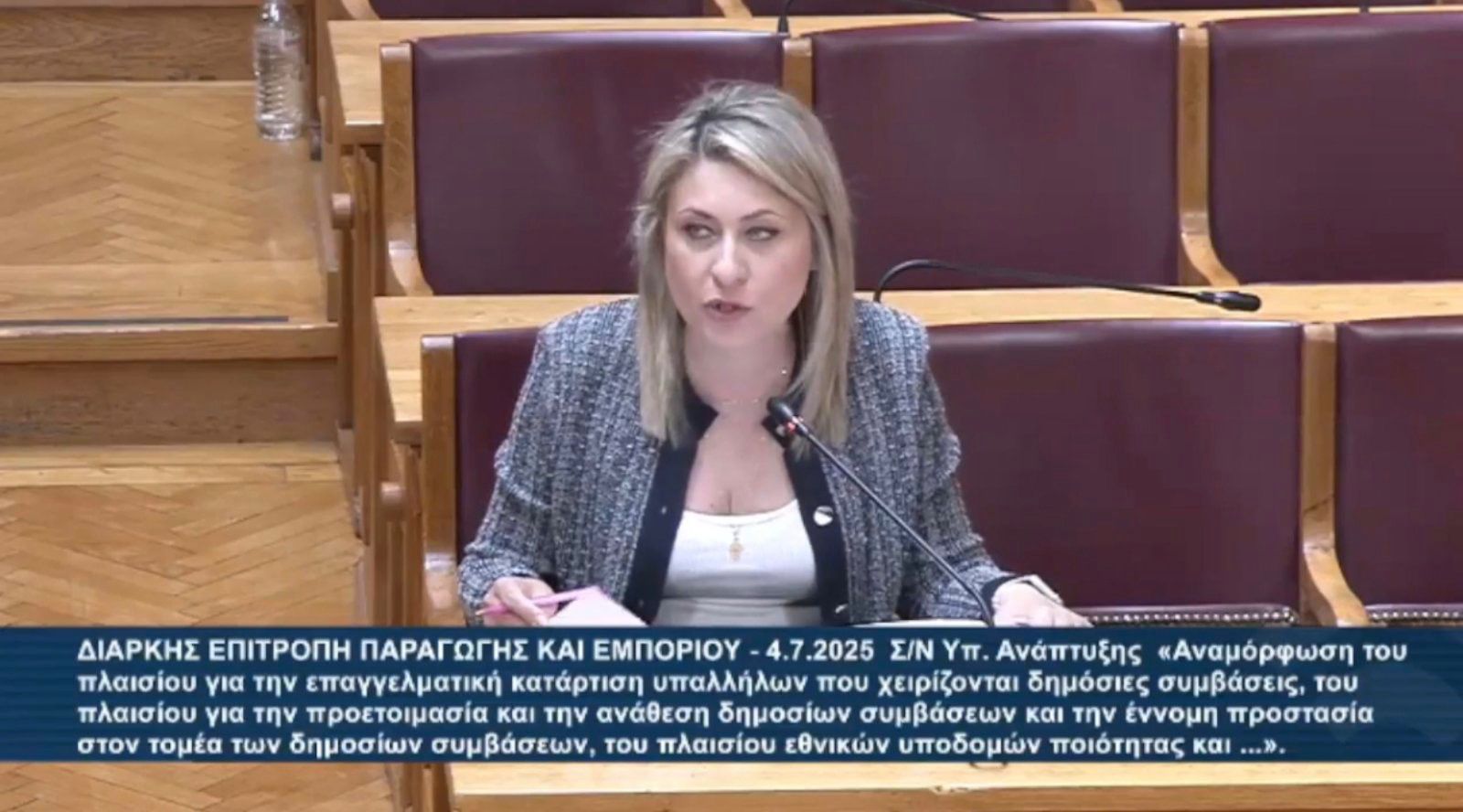 Χριστίνα Αλεξοπούλου: Εισηγήτρια στο νομοσχέδιο του Υπουργείου Ανάπτυξης για τις δημόσιες συμβάσεις