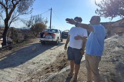 Χαράλαμπος Μπονάνος: Κοντά στους πυρόπληκτους συμπολίτες ΦΩΤΟ