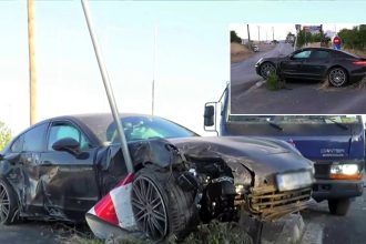 Σοκαριστικό τροχαίο με τραυματισμούς - Ο οδηγός της πόρσε έσπασε την οροφή και το έσκασε