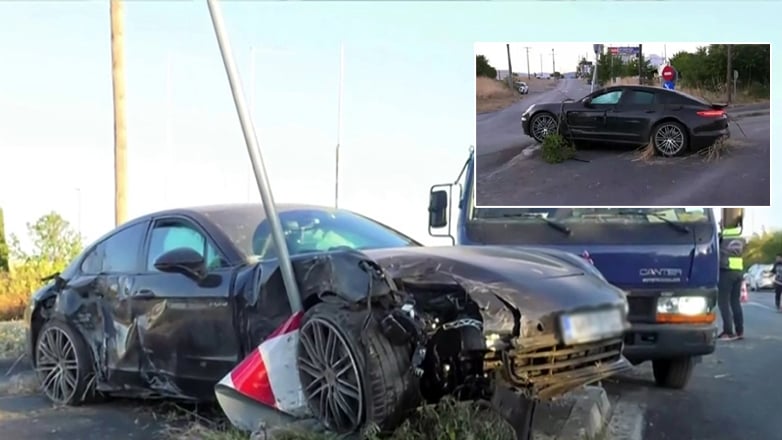 Σοκαριστικό τροχαίο με τραυματισμούς - Ο οδηγός της πόρσε έσπασε την οροφή και το έσκασε