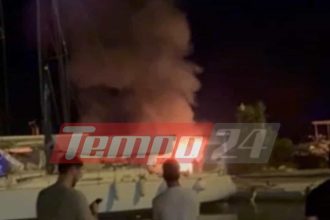 Πάτρα: Τυλίχθηκε στις φλόγες ΙΧ στην Μαρίνα ΦΩΤΟ